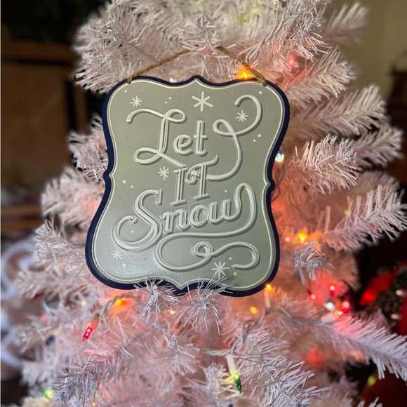 Rare Vintage 1980’s Let it Snow Ornament Wall Decor - Picture 1 of 6